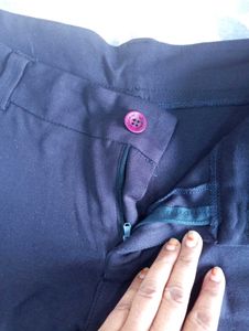 Navy Blue Slim Fit Pants