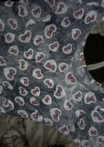 Cute Bow Heart Print Dress