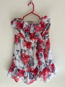 Floral Off Shoulder Midi Dress