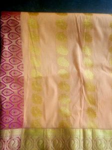 Elegant Pink &amp; Gold Saree