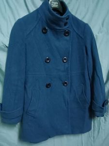 Urgent Sale: Purcian Blue Woolen Trench Coat