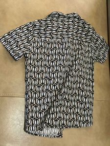 Patterned Short Sleeve Button Down