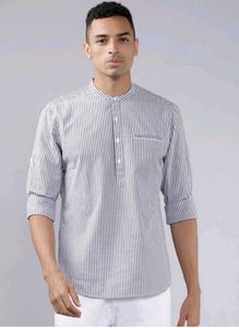 Roadster white and black kurta shirt