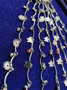 Silver Anklets cum braclete