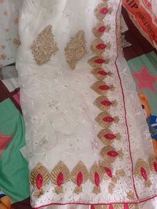White Saree And Blouse