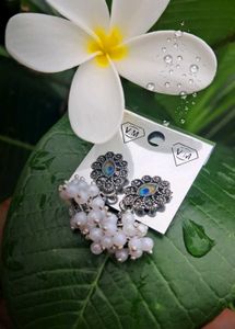 Oxidized Peacock Earrings
