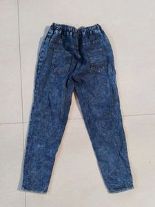 Blue Wash Denim Joggers