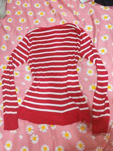 Striped Button-Down Top