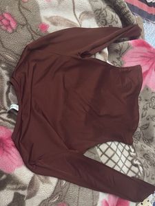 Brown Long Sleeve Top