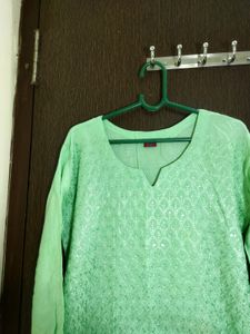 Fluorescent Green Stylish Kurta&#39;s