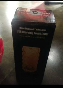 Rose Diamond Table Lamp USB charging Touch Light