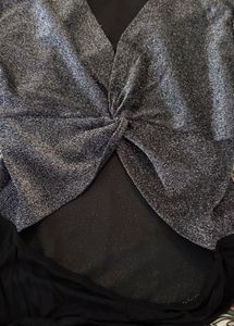 Sparkly Open-Back Bodysuit