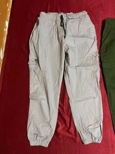 Olive Green Cargo Joggers