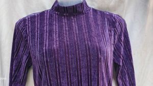 Purple Velvet Mini Dress