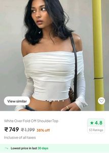 Newme White Off Shoulder Top