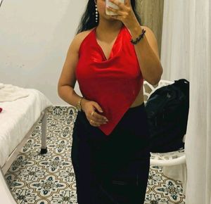 Satin Korean Backless Top ❤️
