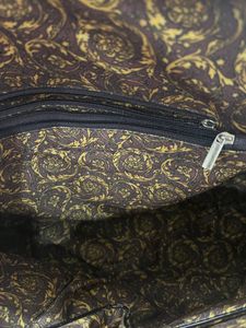 Black Versace Purse With Beautiful Broach