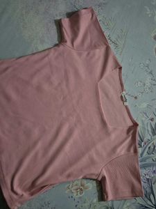 Pink Square Neck Top