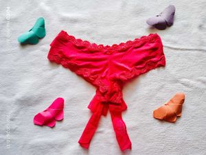 Red Lace Detail Panties