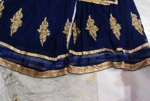 Navy Blue Sharara Suit