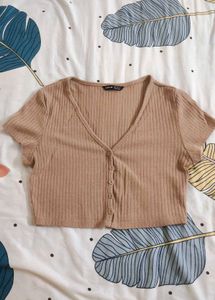 Cute Brown Crop Top Bust 32