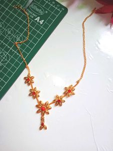 Floral Gold Colour Necklace