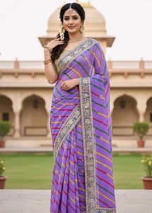 🪻Elegant Leheriya Saree🪻
