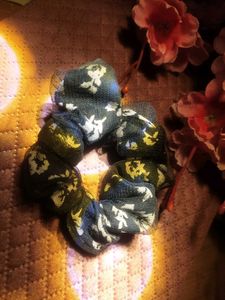 Floral Print Scrunchie