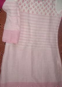 Pink With White Kurta
