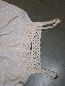Cream Crochet Top