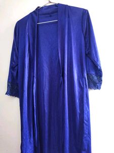 Blue Lace Lingerie Nightgown
