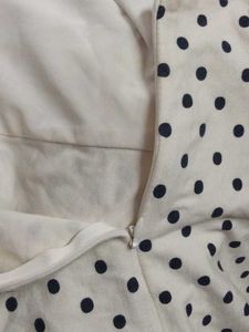 Zara polka dot fitted dress