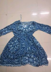 Blue Patterned Dress