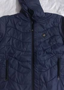 Stylish Blue New Hooded Jacket