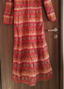 Indowestern Cold Shoulder Ethnic Dress