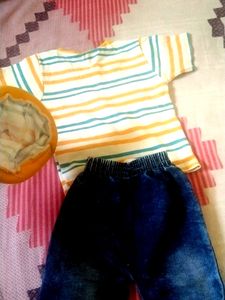 Boys&#39; T Shirt With Jeans And Cap