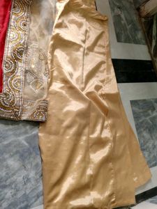 Embroidered Saree with Blouse And Peticoat