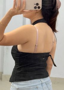 Chic Black Halter Top