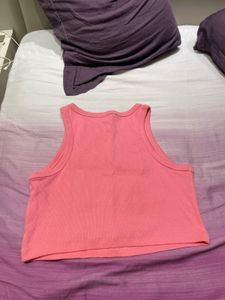 Pink Ribbed Tank Top