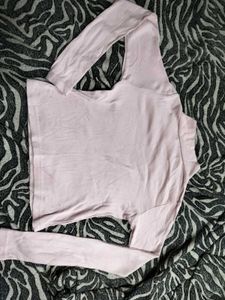 Long Sleeve Ribbed Crop Top