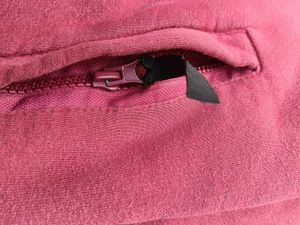 Red Graphic Zip-Up Hoodie