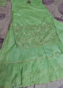 Pistachio Green Attach Shirt Kurti Dress 💚