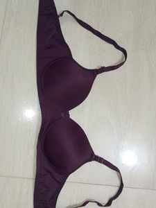 purple lightly padded bra
