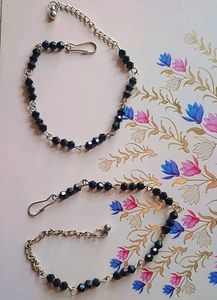 Black Crystal Anklets/ Bracelet