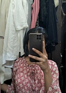 Patterned Off-Shoulder Pleated Dress