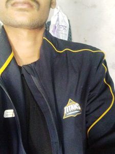 Gujarat TitansMen Navy Blue Air Knit Polyester Ful