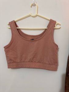 Peach Crop Top, Bust- 34/32 Stretchable