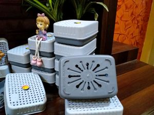 Premium Soap Case Grey Colour Set Of 6