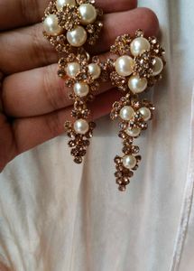 pearl and Crystal earrings