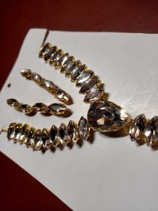Rhinestone Necklace &amp; Earring Set